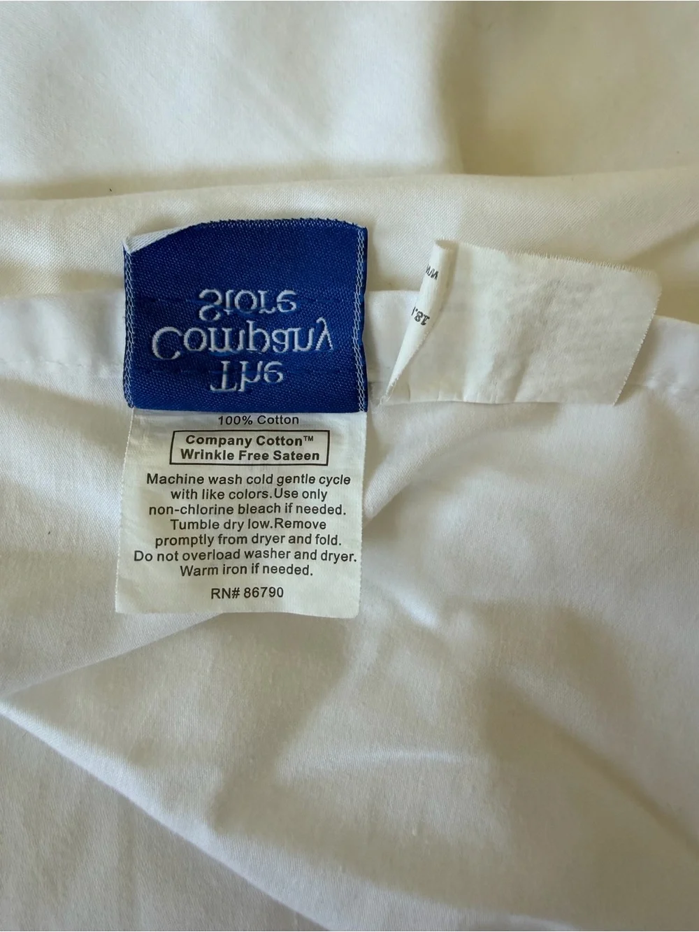 Wrinkle-Free Sateen Bed Sheet and Fitted Sheet Twin XL, White, The Company Store